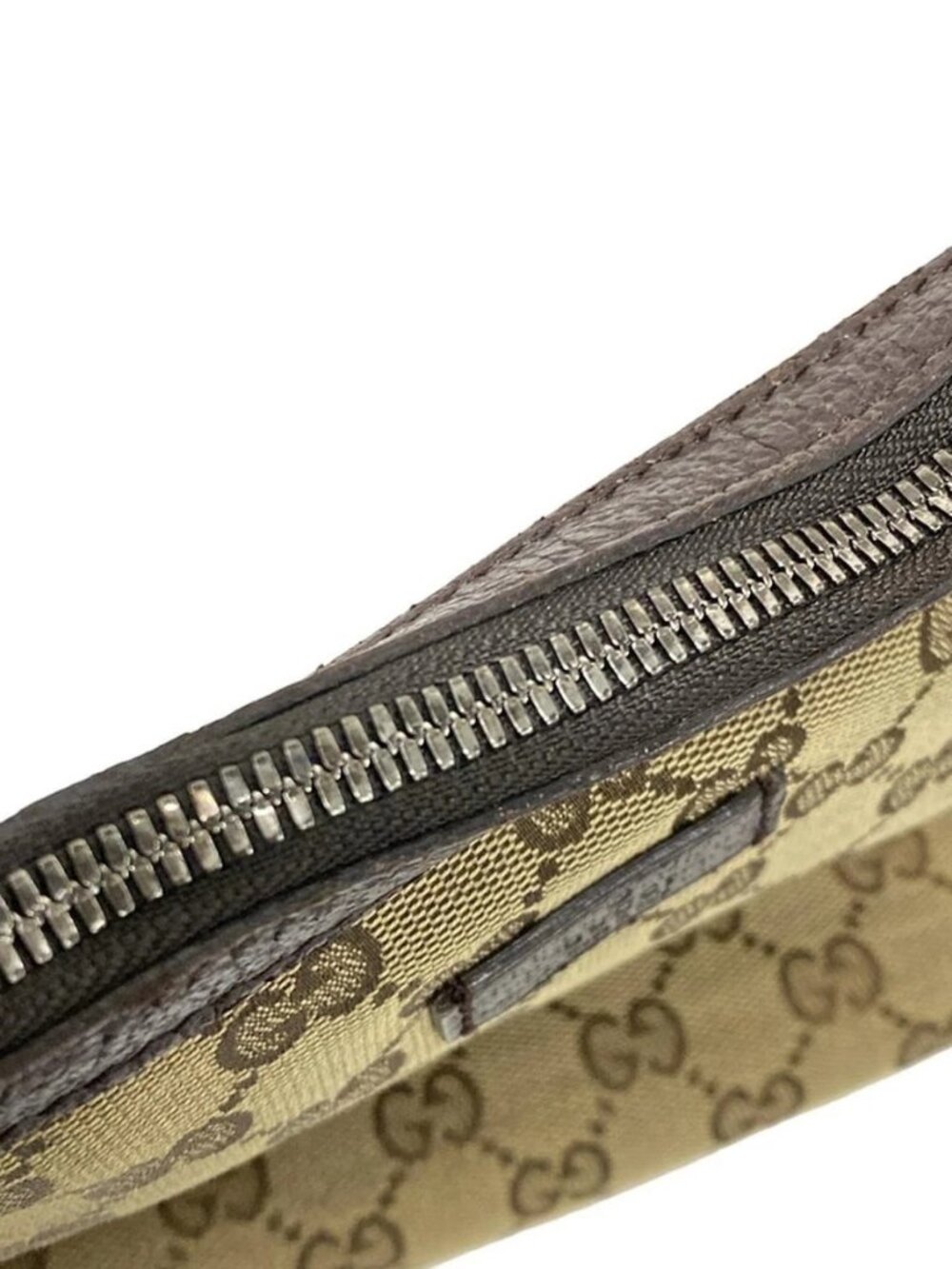 GUCCI GG Pattern, Shelly (Web) Beige Dark Brown Multi Jacquard Leathe - Picture 10 of 14